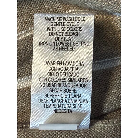 NWT Robbie Bee Rib Pleated Sweater Dress Tan/White Women’s Med - Picture 11 of 13